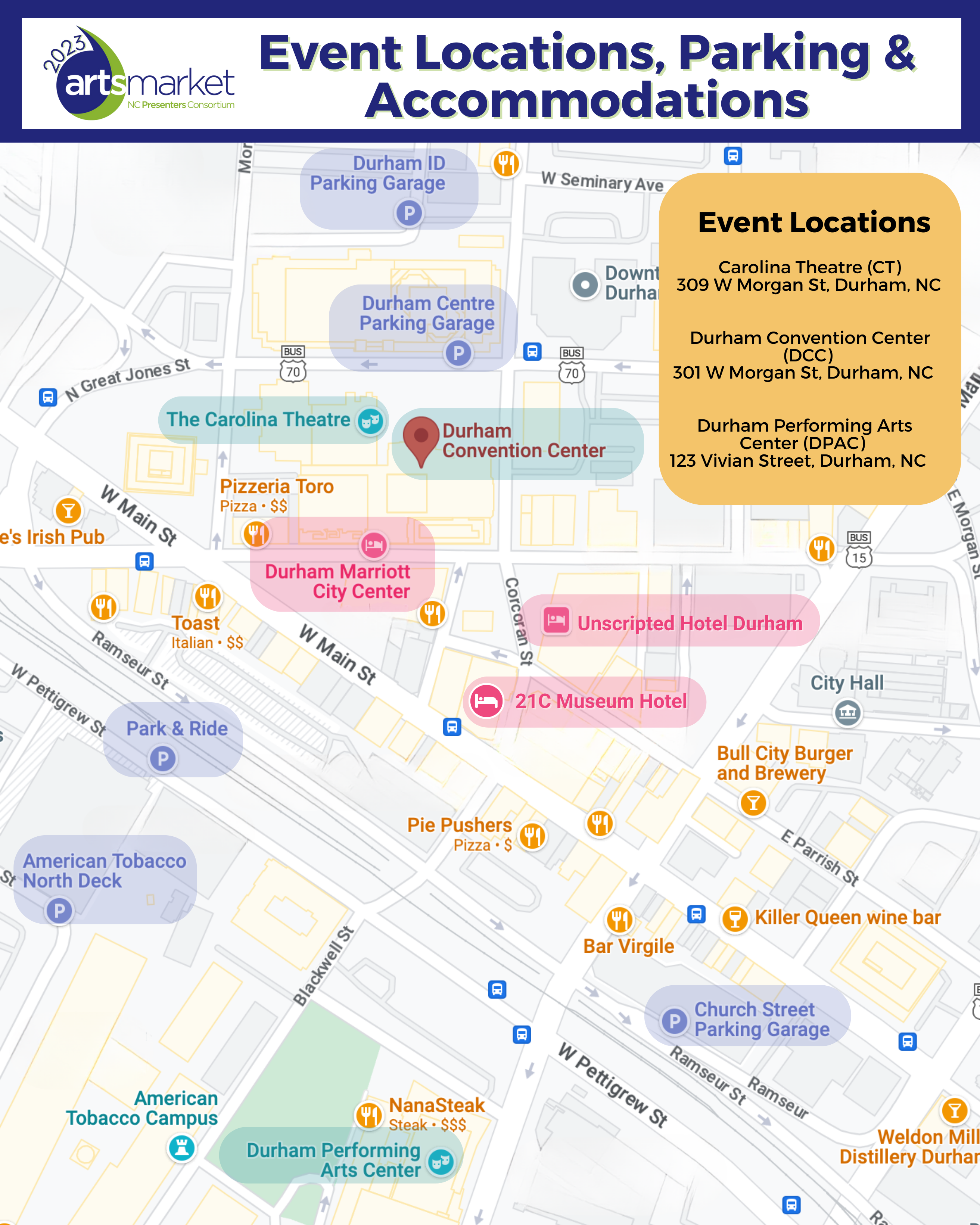 Map of event locations